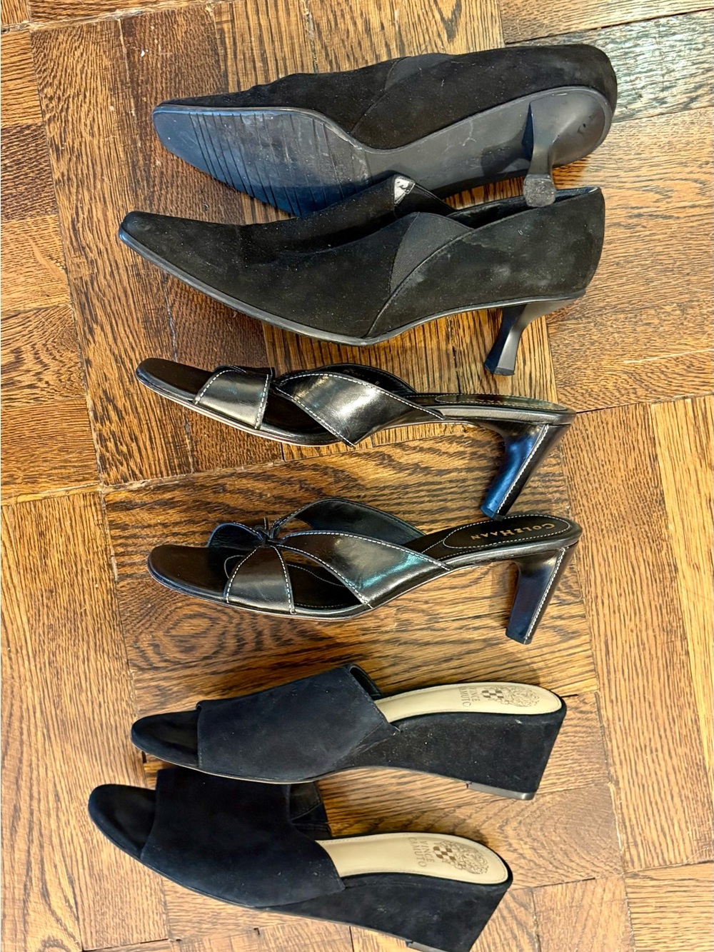 3 Pair Designer Shoes - Stuart Weitzman, Cole Haan & Vince Camuto